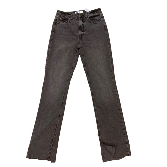 Zara Extra Long High Rise Slim Fit Slit Leg Jeans - Picture 1 of 7